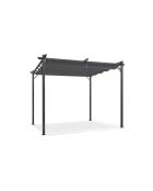 Pergola Marina en acier et toit rétractable gris 3x3m