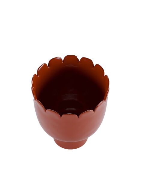 MARCEAU - Vase forme tulipe en céramique rouge