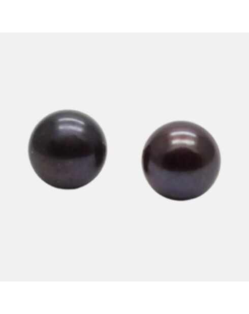 Patatine Charly modello piccolo placcate in oro e perla coltivata blu