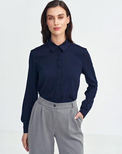 Chemise Laurine bleu marine