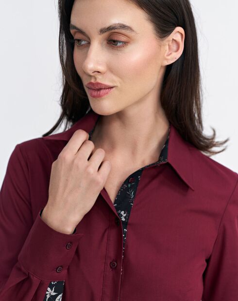 Chemise Laura bordeaux