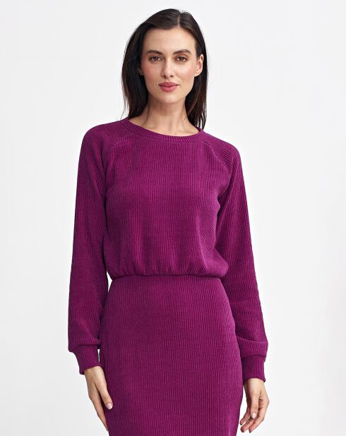 Paarse robijnrode jurk