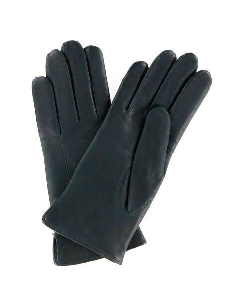 Gants en Cuir d'Agneau doublure Laine Anika verts