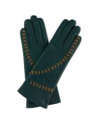 Gants en Cuir d'Agneau doublure Cachemire Chelsea vert patine