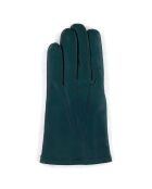 Gants en Cuir d'Agneau doublure Cachemire Rivoli bleu verdâtre/noir