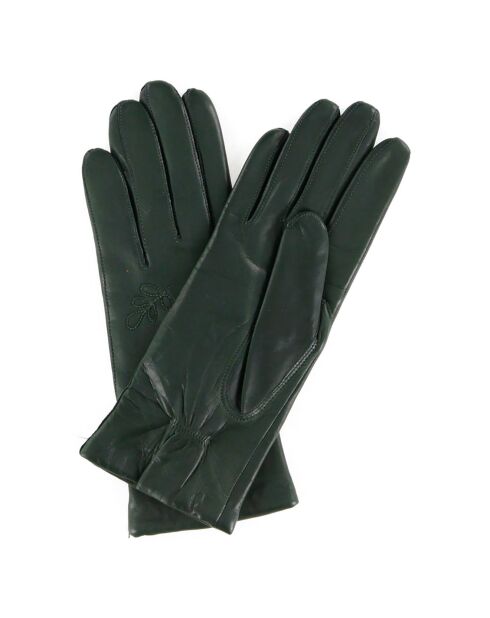 Gants en Cuir d'Agneau doublure Laine Sana verts