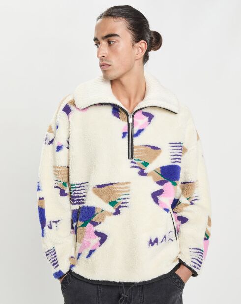 Pull en Fausse Fourrure Marlo-Gb beige