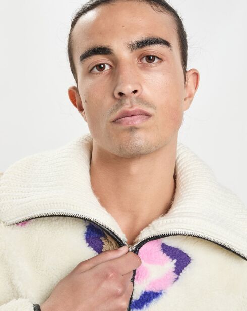 Pull en Fausse Fourrure Marlo-Gb beige