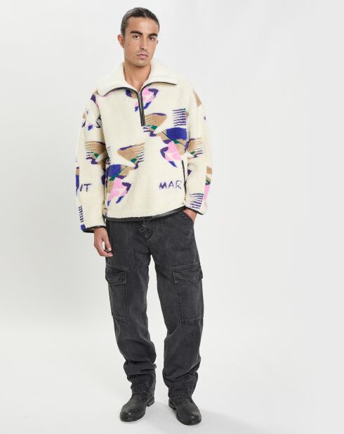 Pull en Fausse Fourrure Marlo-Gb beige