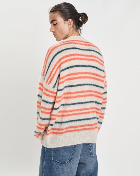 Pull en Mohair & Laine mélangés Dimitri-Gb beige/orange/vert