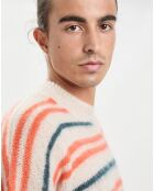 Pull en Mohair & Laine mélangés Dimitri-Gb beige/orange/vert