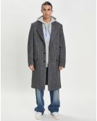 Manteau en Laine mélangée Johel-Gb gris