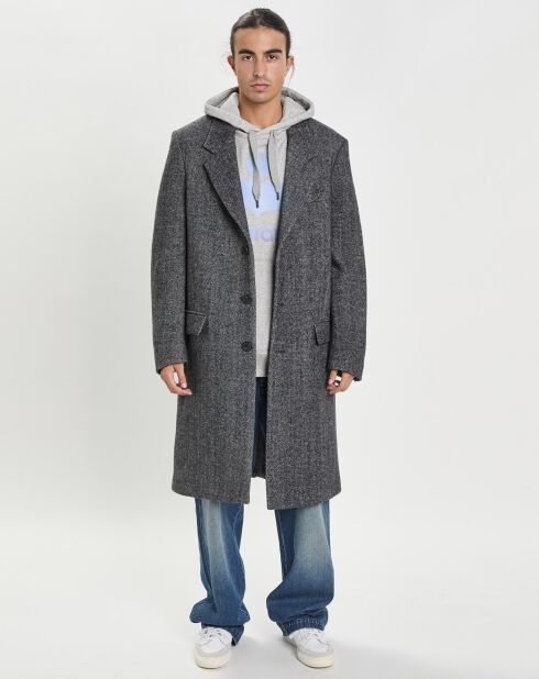 Manteau en Laine mélangée Johel-Gb gris