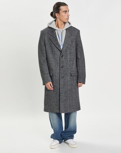 Manteau en Laine mélangée Johel-Gb gris