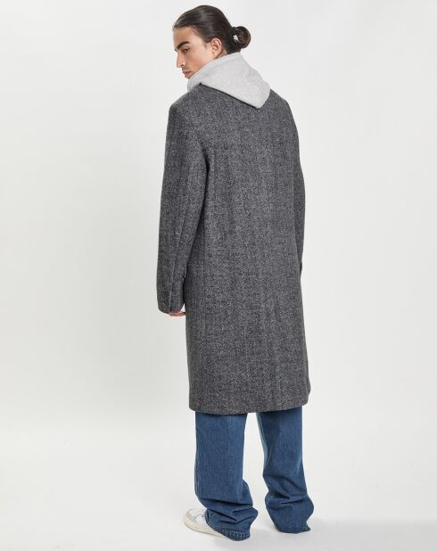 Manteau en Laine mélangée Johel-Gb gris