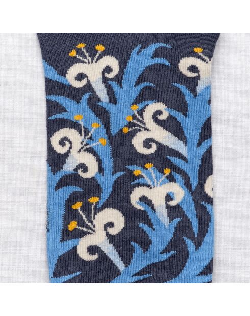 Socquettes Lys bleu/gris