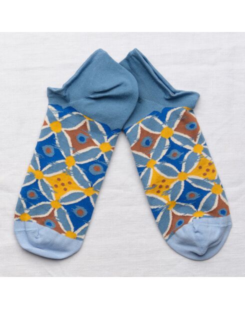 Socquettes Carrelage bleues