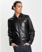 Veste en Cuir Stefano noire