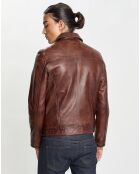 Veste en Cuir Stefano marron