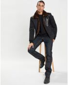 Blouson en Cuir Marcello noir