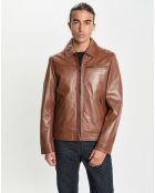 Veste en Cuir Stefano camel