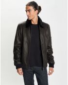 Blouson en Cuir Carlito noir