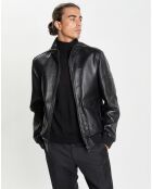 Veste en Cuir Max noire