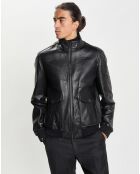 Veste en Cuir Max noire