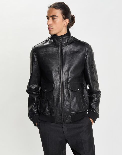 Veste en Cuir Max noire