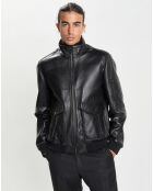 Veste en Cuir Max noire