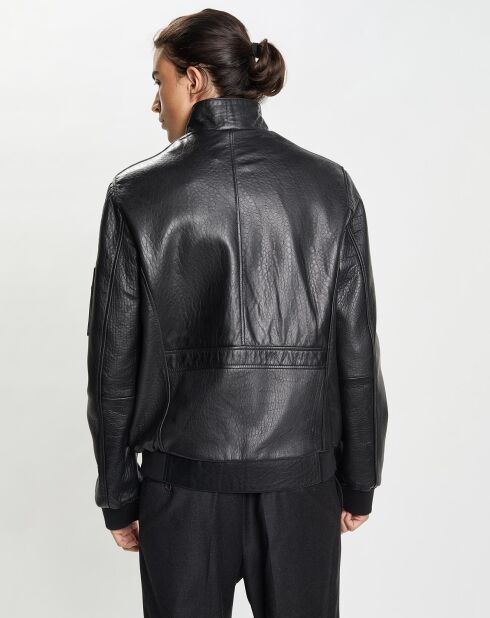 Veste en Cuir Max noire