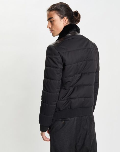 Blouson en Cuir Marcello noir