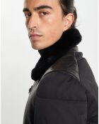 Blouson en Cuir Marcello noir