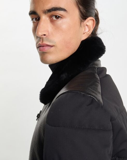 Blouson en Cuir Marcello noir