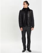 Blouson en Cuir Marcello noir