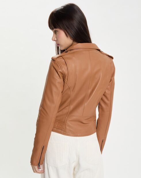 Perfecto en Cuir Billie camel