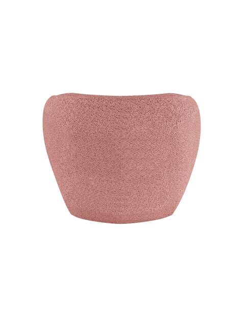 Fauteuil design bouclé Pablo rose - 78x81x74 cm