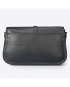 Sac bandoulière en Cuir noir - 27x8x16 cm