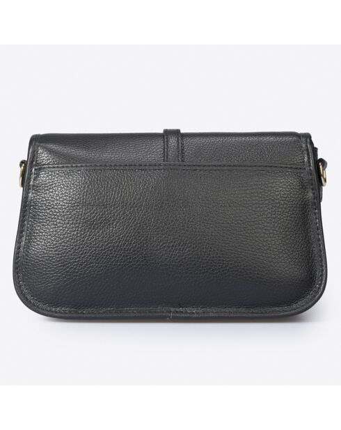 Sac bandoulière en Cuir noir - 27x8x16 cm