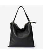 Sac porté épaule en Cuir noir - 30x16x31 cm