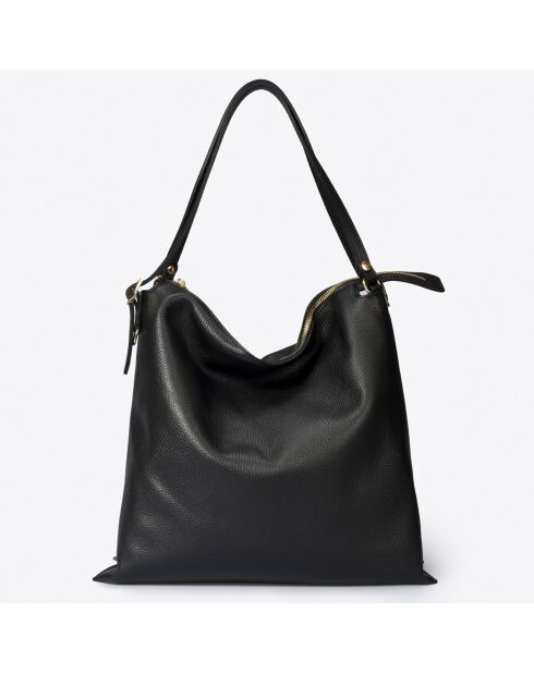 Sac porté épaule en Cuir noir - 30x16x31 cm