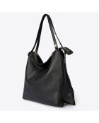 Sac porté épaule en Cuir noir - 30x16x31 cm