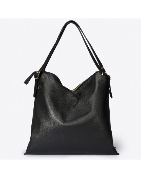 Sac porté épaule en Cuir noir - 30x16x31 cm