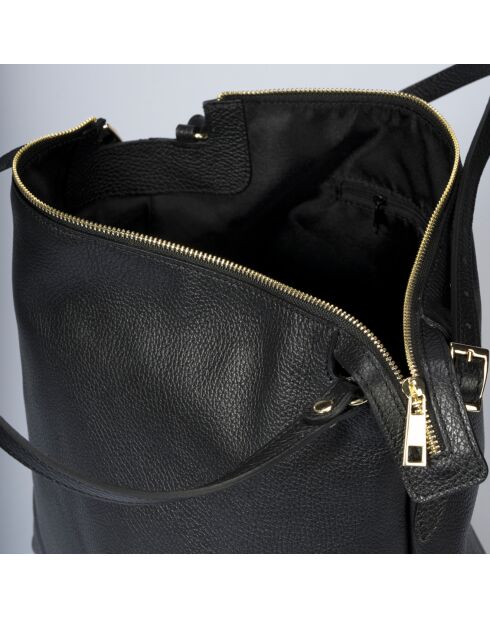 Sac porté épaule en Cuir noir - 30x16x31 cm