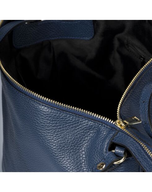 Sac porté épaule en Cuir bleu - 30x16x31 cm