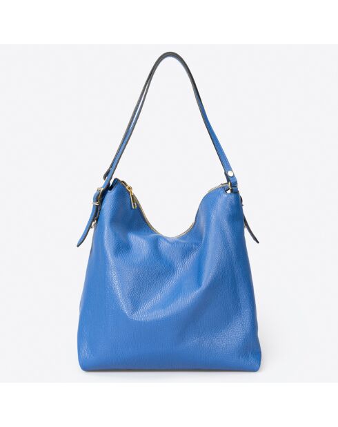 Sac porté épaule en Cuir bleu - 30x16x31 cm