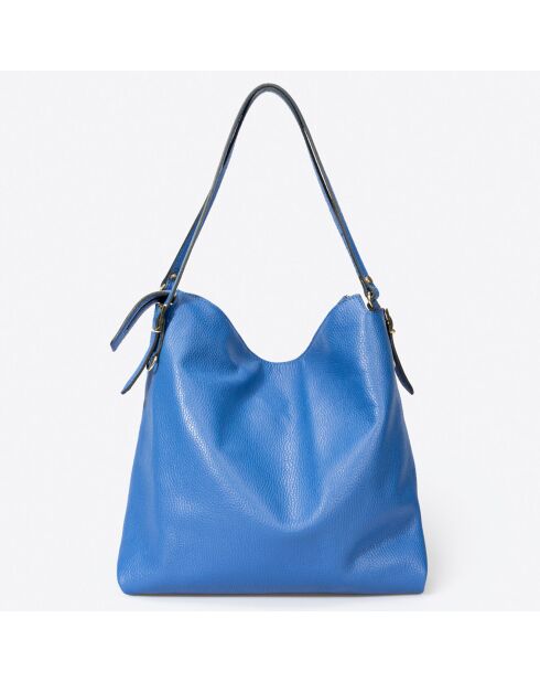 Sac porté épaule en Cuir bleu - 30x16x31 cm