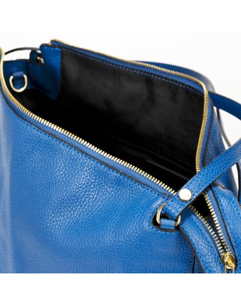 Sac porté épaule en Cuir bleu - 30x16x31 cm