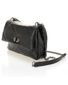 Sac bandoulière en Cuir noir - 30x8x17 cm