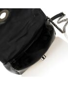 Sac bandoulière en Cuir noir - 30x8x17 cm
